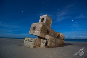 Fotografía Nocturna de Búnker en Punta del Boquerón, San Fernando, Cádiz